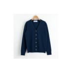 服 女 Vネック カーディガン 度詰 ブルー 女性用サイズ:S