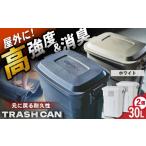ホワイト トラッシュカン ゴミ箱 ふた付き 30L
