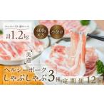 豚肉 しゃぶしゃぶ 定期便12回 肉 3種