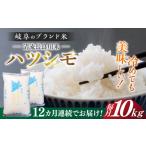 米 12回定期便 R7年産 岐阜 ハツシモ 10kg
