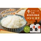 ふるさと納税 米 コシヒカリ 新潟県 村上市  令和7年産米 牛とつくったお米 新潟県村上市岩船産 コシヒカリ 精米 10kg（5kg×2袋） 1041005