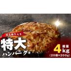 ふるさと納税 牛肉 ハンバーグ 大阪府 泉佐野市 黒毛和牛入り 特大ハンバーグ 200g×20個 BIGサイズ ハンバーグ 小分け 惣菜 冷凍 牛肉 豚肉 はんばーぐ 一人…
