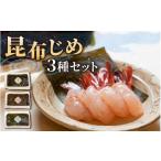 魚貝類 富山の昆布じめ3種セット ほたるいか