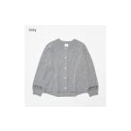 服 女 プレスジャガードカーディガン 062-H-SS035-グレー