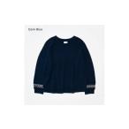 服 女 ダークブルー プレスジャガードプルオーバー