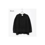 服 女 ブラック モヘヤニットプルオーバー
