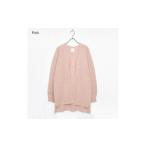 服 女 ピンク モヘヤニットガウンカーディガン