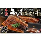 ふるさと納税 うなぎ 宮崎県 都城市 丑の日 職人手焼きの本格うなぎ蒲焼き4尾 7月10日〜18日お届け _AD-3301-UG_(都城市) 国産 本格 うなぎ 鰻 蒲焼