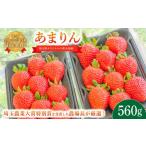 ふるさと納税 いちご 埼玉県 羽生市  事前受付 いちご あまりん 560g (280g×2P) 苺 イチゴ ストロベリー 産地直送 ご当地 果物 くだもの フルーツ デザート …