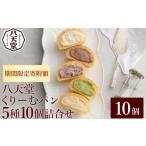 ふるさと納税 パン 菓子パン 広島県 三原市 2026年1月4日まで 特別寄附額 八天堂 とろけるくりーむパン 10個詰合せ (5種×2個) クリームパン 菓子パン スイー…
