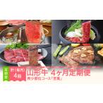 牛肉 セット 山形牛 4ヶ月定期便 希少部位コース