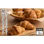 パン 全2回定期便 よつ葉バターの香り 酵母クロワッサン10個