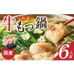 ふるさと納税 牛肉 もつ鍋 福岡県 久留米市 博多名物 国産牛 特選もつ鍋 醤油味 6人前セット_Cn130 醤油味　6人前セット