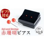アクセサリー ピアス お 対応 赤珊瑚ピアス