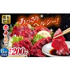 馬肉 全6回定期便 赤身馬刺し 約100g×2