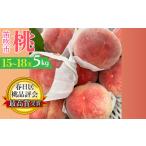 ふるさと納税 もも 山梨県 笛吹市  2026年発送 先行予約 春日居桃品評会最高賞受賞 桃の一大産地「春日居のもも」5kg 15〜18玉 230-008-26y