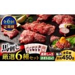 馬肉 全6回定期便 熊本特産 馬刺し専門店厳選の6種セット
