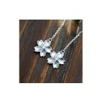 アクセサリー ネックレス ピアス 桜 プラチナ