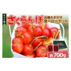 ふるさと納税 びわ・さくらんぼ 岩手県 紫波町  数量限定・先行予約 紫波町産 さくらんぼ 佐藤錦または紅秀峰＋旬の品種おまかせ 食べくらべセット 約700g（2P…