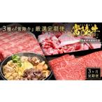 牛肉 セット 3ヵ月定期便 3種の常陸牛 厳選
