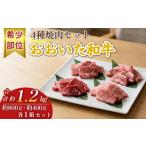 おおいた和牛 希少部位4種焼肉セット 約1.2kg