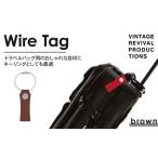アクセサリー ブラウン ワイヤータグ Wire