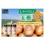 ふるさと納税 野菜類 玉ねぎ 北海道 北見市 2026年2月中お届け 玉葱 10kg Lサイズ以上 まいにちたまねぎ〔和洋中〕3本セット付き ( 玉ねぎ たまねぎ 調味料 …