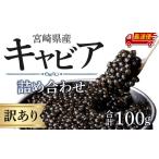 ふるさと納税 魚貝類 宮崎県 宮崎市  最速便 日時指定可能 訳あり 宮崎県産キャビア 詰め合わせ 合計100g_M017-049-2W