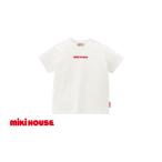 服 子ども ミキハウス 丸ロゴ半袖Tシャツ
