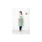 服 女 ミント ノーアイロン ふんわりギャザーエプロン