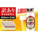 ふるさと納税 ビール 北海道 千歳市 訳あり キリンラガービール 北海道千歳工場産 500ml(24本)