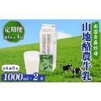 飲料類 牛乳 定期便 山地酪農牛乳 1L×2本