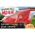 ふるさと納税 馬肉 熊本県 合志市 『純国産』熊本の味 赤身 馬刺し シャトーブリアン 計約400g（約200g×2パック）チルド 冷蔵 ブロック 有限会社 九州食肉産…