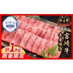 ふるさと納税 牛肉 焼肉・バーベキュー 宮崎県 日南市 お中元・夏の贈り物 数量限定 厳選 宮崎牛 赤身 焼肉 計1kg 牛肉 国産焼き肉 BBQ 鉄板焼き バーベキュ…