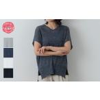 服 女 リネン Vネックフレンチスリーブ F