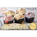 ふるさと納税 菓子 アイス 福島県 白河市 お中元仕様 銀座千疋屋 銀座プレミアムアイス 10個入り F24R-102