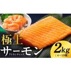 ふるさと納税 魚貝類 サーモン 大阪府 泉佐野市 極上 アトランティックサーモン 2kg ノルウェー産 4〜10柵 訳あり サイズ不揃い 上質 刺身 海鮮丼 サラダ 冷凍…