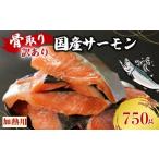 ふるさと納税 魚貝類 サーモン 愛媛県 愛南町 訳あり 骨なし 国産熟成サーモン 計750g 切り身 冷凍 国産 加熱用 トラウトサーモン サーモン トラウト 鮭 魚 魚…