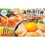漬け丼 タイ6P サーモン4P セット