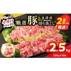 豚肉 生冷凍 厳選 豚切り落とし 計2.5kg