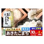 ふるさと納税 無洗米 秋田県 秋田市 《令和7年産 新米受付》《定期便2ヶ月》あきたこまち 清流米 10kg(5kg×2袋) 無洗米 秋田市雄和産