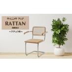 家具 椅子 ラタン ナチュラル 肘掛あり ダイニングチェア