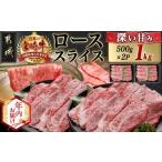 ふるさと納税 牛肉 ロース 宮崎県 都城市 年内お届け 宮崎牛ローススライス(500g×2P) 2025年12月15日〜31日お届け _AE-N402-HNY_(都城市) 宮崎県産 宮崎牛 …