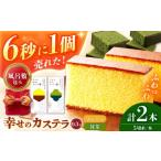 菓子 カステラ 長崎カステラ0.3号 黄色&抹茶 2本