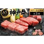 牛肉 ステーキ 神戸牛 豪華ステーキ便 定期便:全3回