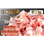 ふるさと納税 豚肉 炒め物 宮崎県 串間市 KU092-1 数量限定 宮崎県産豚こま切れ 計1kg(200g×5パック) 便利な個包装 KU092 200g×5パック (計1kg)