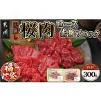 ふるさと納税 馬肉 宮崎県 都城市  福袋 2026 都城産「桜肉」馬刺し ロース・赤身ブロック300gセット_MJ-0119-F2026_(都城市) 都城産馬刺 国産 ロースブロック…