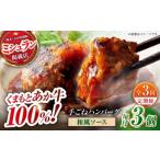 ふるさと納税 牛肉 ハンバーグ 熊本県 山鹿市 全3回定期便 数量限定 くまもとあか牛100%手ごねハンバーグ 和風味(約140g×3個) 有限会社スイートサ…