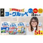 ふるさと納税 牛乳・乳飲料 宮崎県 都城市  期間限定 ヨーグルッペプレーン&いちご&フルーツミックス54本セット_14-2304_(都城市)