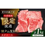 ふるさと納税 牛肉 焼肉・バーベキュー 愛知県 瀬戸市  5月発送 瀬戸山麓和牛カタロース 焼肉用1kg（500g×2）／ 牛肉 お肉 国産 冷凍 ／ 瀬戸市 ／ 関屋精肉…